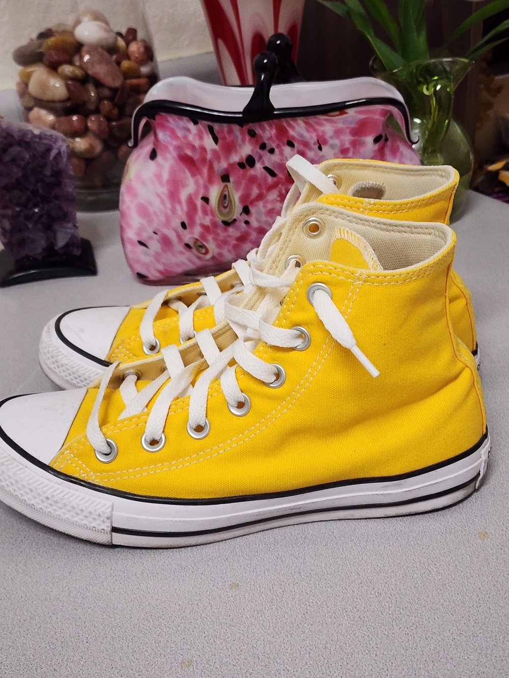 Converse Women's High Top Yellow Sneakers Size 7